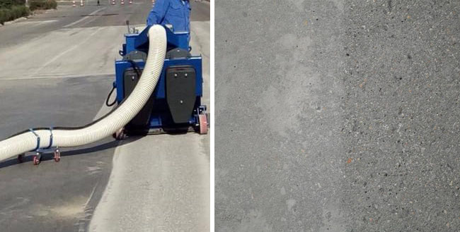 混凝土拋丸機噴砂施工效果圖 混凝土拋丸機噴砂施工效果圖